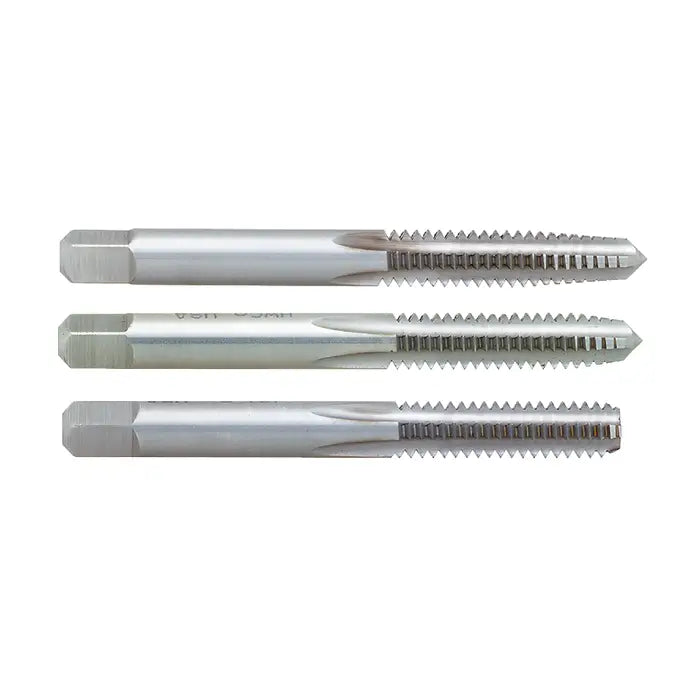 TTC 12-101-921 3/8"-16 Size, H3 Thread Limit, Set Of 1 Each: Taper, Plug & Bottoming Chamfer, 4 Flute, Bright High Speed Steel, Right Hand Cut Straight Flute Hand Tap