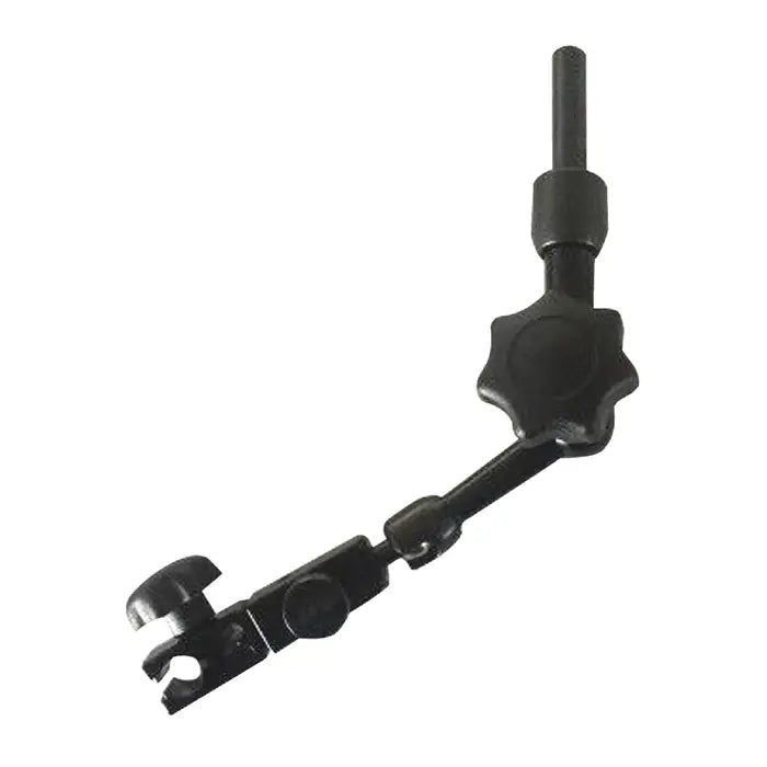 ELITE PRECISION EMB1022 Holds: 6mm, 8mm, 3/8" & dovetail, 5.12" Top Arm Length, 4.33" Bottom Arm Length Machine Mountable Indicator Holder