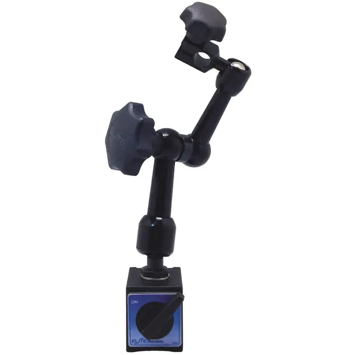 ELITE PRECISION EMB2020 Articulating Magnetic Indicator Holder, Holds: 3/8" & dovetail, No Adjustment