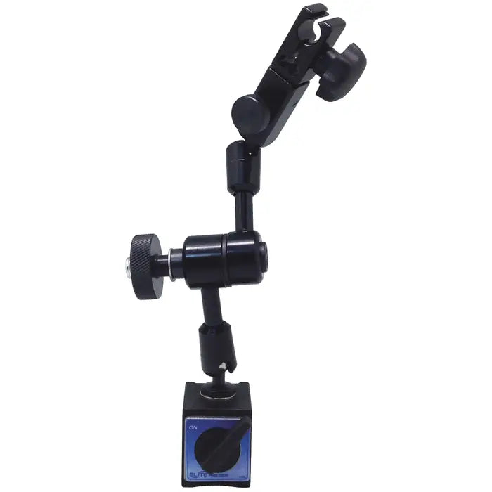 ELITE PRECISION EMB2020FX Articulating Magnetic Indicator Holder, Holds: 3/8" & dovetail, Top Adjustment