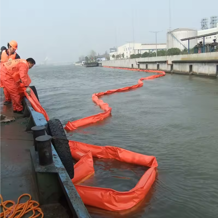 Environmental Products Orange Color PVC Foam Floating Oil Containment Boom